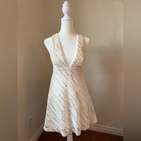 White, sequin BGBG mini dress - Picture 1 of 6